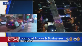 Looting, Vandalism Erupts In Downtown LA Despite Citywide Curfew