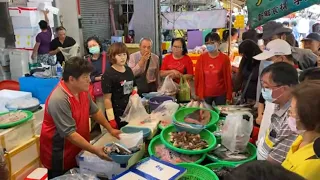 Taiwan Seafood Auction - Fresh Fish, Shark Cutting !