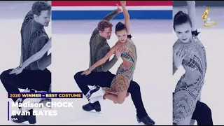 Американцы Мэдисон Чок и и Эван Бейтс получили премию ISU Skating Awards в номинации "Лучший костюм"