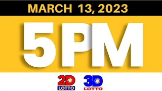 5 PM Lotto Result  March 13, 2023( Swertres Ez2)