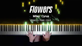 Miley Cyrus - Flowers | Piano Cover by Pianella Piano (with LYRICS)