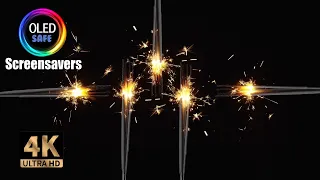 Sparklers Screensaver - 10 Hours - 4K - OLED Safe