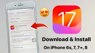 How to Install iOS 17 Update on iPhone 6s, 7, 7+, 8