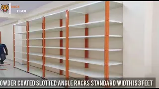 Powder Coated Slotted Angle Racks | Industrial Storage Racks | Rack Tiger