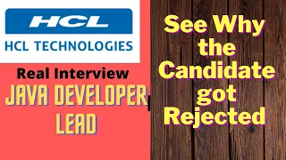 HCL Java developer lead interview questions and answers, live recording, core java, spring, jpa