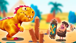 ТИРЕКС в КОМАНДЕ Дино Беш 2 - прохождение мульт игры DINO BASH 2 на андроид серия 6