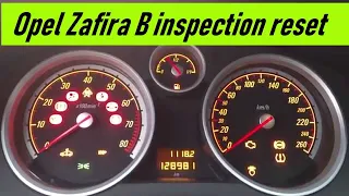 Opel Zafira B inspection reset (Как да занулим инспекцията на Опел Зафира Б)