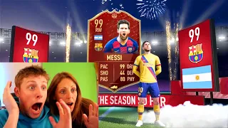 MY MUM GETS A TOTS IN TOP 100 FUT CHAMP REWARDS - FIFA 20