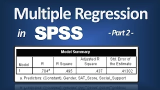 Multiple Regression in SPSS - R Square; P-Value; ANOVA F; Beta (Part 2 of 3)