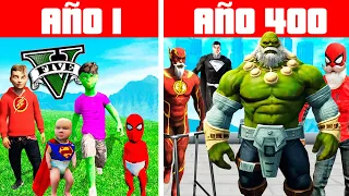 SOBREVIVÍ 400 AÑOS como SUPERHERORES en GTA 5! (PELICULA)