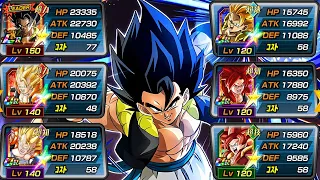 FULL GOGETA TEAM SHOWCASE WITH INT SSJ4 GOGETA! Dragon Ball Z Dokkan Battle