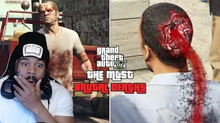 GTA 5 - The Most Brutal and Shocking Deaths! (TOP 10) | Reaction