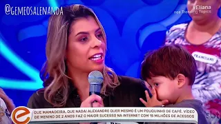 Gêmeos Ale e Nanda (tem café hoje) no Famosos da Internet da Eliana