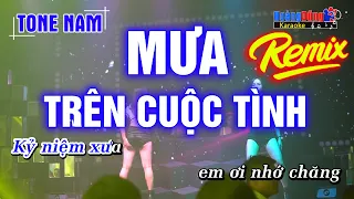 Mưa Trên Cuộc Tình Remix Karaoke Hay Nhất | Hoàng Dũng Karaoke