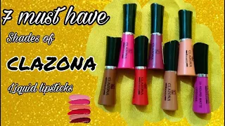 Clazona matte liquid lipsticks| Swatches |Affordable good quality makeup in Pakistan