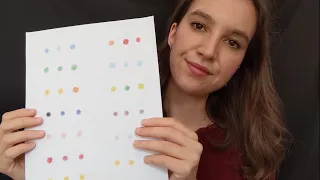 ASMR Colour Tests (Paper Sounds, Soft Speaking)