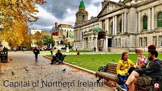 Belfast Northern Ireland - October 2021, Belfast City Walking tour - [4K HDR]