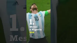 Los cinco mejores goles de Messi en mundiales