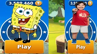 Tag with Ryan SpongeBob SquarePants vs SpongeBob Sponge on the Run - All Characters unlocked Update