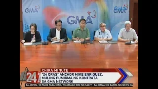 24 Oras: "24 Oras" anchor Mike Enriquez, muling pumirma ng kontrata sa GMA Network