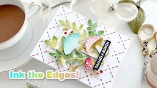 TRANSFORM any DIE CUT image by Inking those EDGES | Papertrey Ink | Into the Blooms: Mushrooms