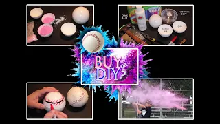 GENDER REVEAL BALL - DIY HOW TO make a Baby Shower Gender Reveal Exploding Baseball