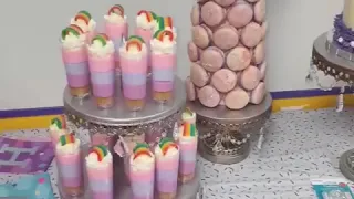 Unicorn Birthday Cake & Dessert Table