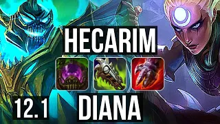 HECARIM vs DIANA (JNG) | 21/3/16, 1.4M mastery, Legendary, 300+ games | KR Diamond | 12.1