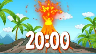 20 Minute Timer VOLCANO Explosion 🌋 Countdown with sounds