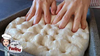 High and soft home made FOCACCIA. WITHOUT MIXING!