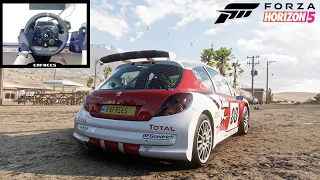 Peugeot 207 SUPER 2000 - Forza Horizon 5  | Logitech g923 Steering Wheel Gameplay