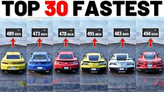 Top 30 Fastest Chevrolet Cars - Forza Horizon 5 | Extremely Downhill Top Speed