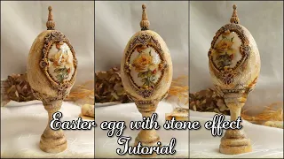 Easter egg with stone effect ♡🐣♡Tutorial