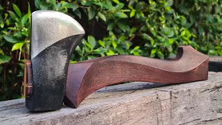 Woodworking art project : Full making axe handle out of rare tamarind heartwood | Plumb National