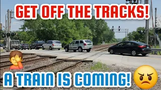 WHY PEOPLE SHOULD ALWAYS BE AWARE OF INCOMING TRAINS & NOT BE IN THEIR PATH! STAY SAFE ALWAYS!