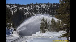 Rotary Snow Plow SPMW 207 on Donner Pass,  Feb 9,  2023