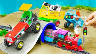 Top diy tractor making mini Cows Sale Farm |  diy mini Concrete Bridge Construction @DIYFARMMODEL68