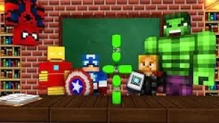 Monster School : MARVEL'S AVENGERS BOTTLE FLIP CHALLENGE - Minecraft Animation