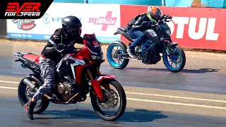 Duke 390 Turbo 🆚 Africa Twin 🆚 XJ6 🆚 Fazer 800 🆚 MT-10 🔥 DRAG RACES 🔥 piques Barranquilla 2022