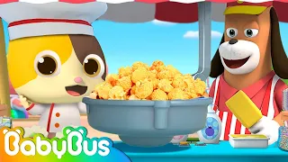 Baby Loves Popcorn Truck | Ice Cream | Colors Song | Nursery Rhymes | Kids Songs | BabyBus