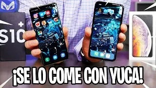 iPhone Xs Max SE COME Al Galaxy S10+ EN VELOCIDAD