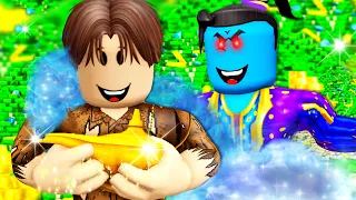 One Wish Made Him Rich! A Roblox Movie