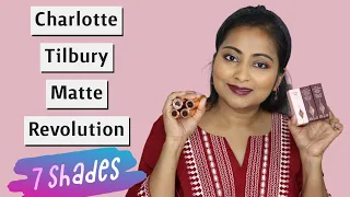 Charlotte Tilbury Matte Revolution Lipstick Review + Swatches | Indian Skin Tone