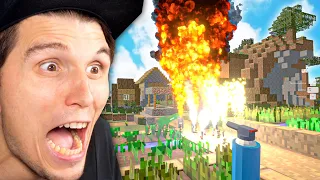 Ich ZÜNDE 100 BÖLLER in der neuen Minecraft Welt! | Feuerwerk Simulator