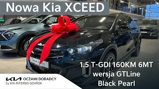 Nowa Kia XCEED 2023 [1.5 T-GDI 160KM 6MT] wersja GTLine w kolorze Black Pearl | 4K