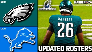 Eagles vs. Lions | NFC Championship | 2024 - 2025 Updated Rosters | Madden 24 PS5 Simulation