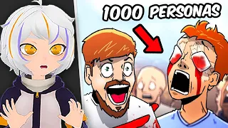 Mr Beast Blinds 1,000 People | ChuyMine REACCIONA a Escardi Fandubs