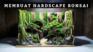 step by step CARA MEMBUAT HARDSCAPE BONSAI | untuk tank 50*30*30 cm !!