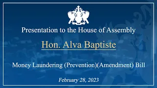 Hon  Alva Baptiste debates the Money Laundering PreventionAmendment Bill