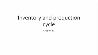 Auditing the Inventory Cycle